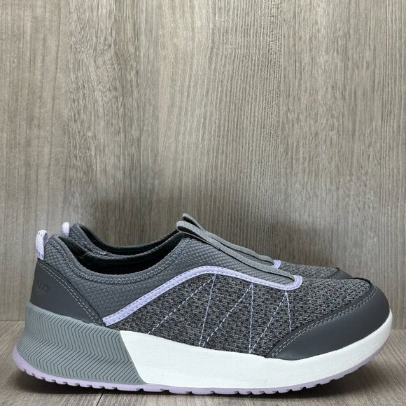 Lands' End Shoes - Land End Shoes Womens Sz 7.5B Errand Runner Active Slip On Sneakers Gray/Purple